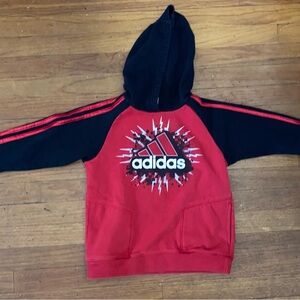 Adidas Kids Hoodie in Red and Black